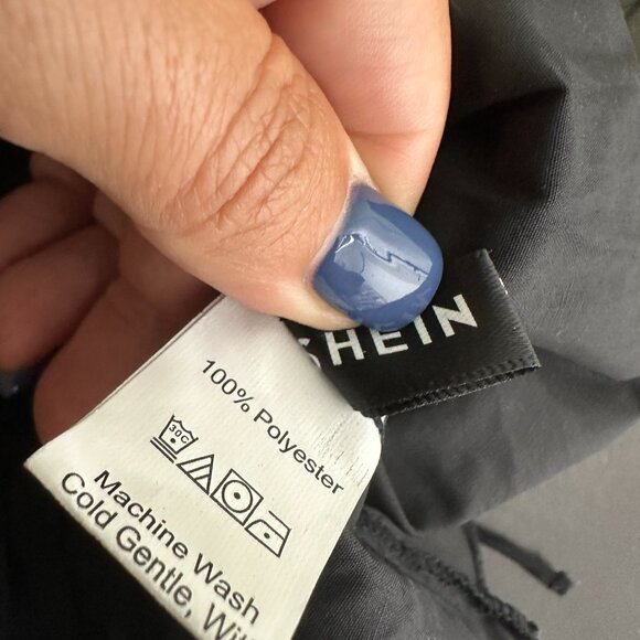 2/$30 SHEIN Soleia Cap Sleeve  Ribbon Tie Wrapping Gathered Blouse 2 #A0239 TRB2 - Picture 7 of 8